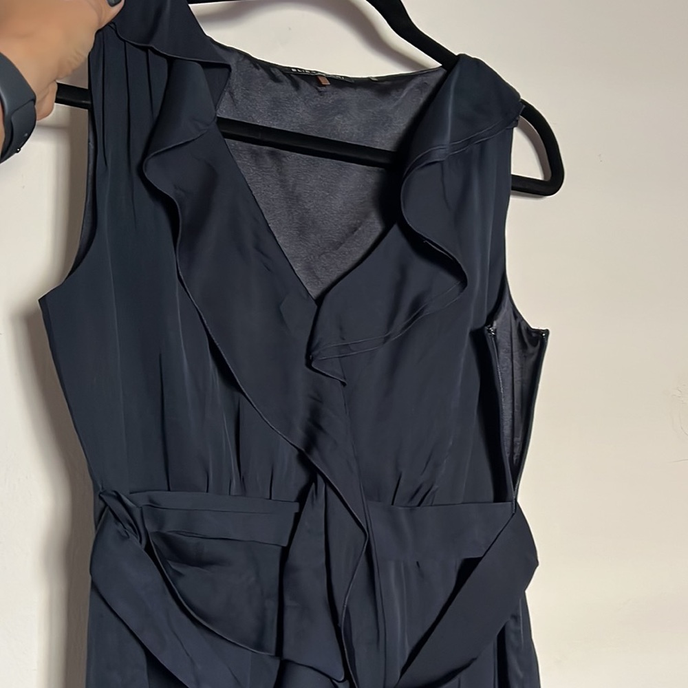Navy Silk Tahari Dress